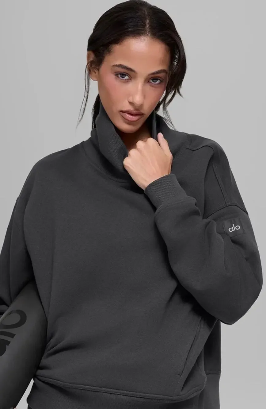 Alo Yoga Hazy Mock Neck Pullover